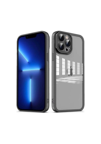 Apple Uyumlu  iPhone 12 Pro Max İle Kılıf Kamera Korumalı Transparan Arka Yüzey Telefon Kılıfı