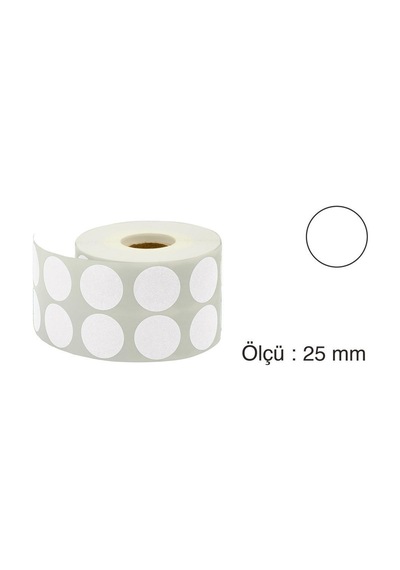 Tanex Nokta Etiket 25 MM 2500 Adet Beyaz