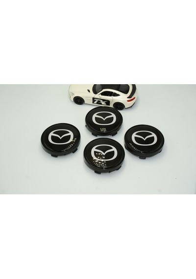 Mazda Jant Göbeği Siyah Kapak Seti 60mm