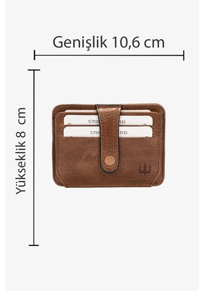 Getto Deri Vento Hakiki Deri Çıt Çıtlı Kişiye Özel İsim Baskılı Cüzdan Greyze Koyu Kahve