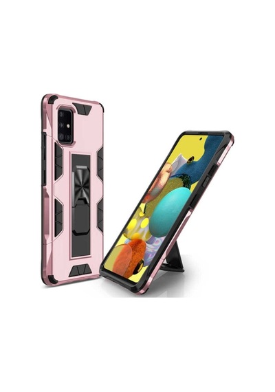 Samsung Uyumlu Galaxy A71 Kılıf Zore Volve Kapak Rose Gold