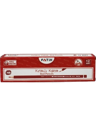 Fatih Kopya Kalemi Kırmızı Hb 12'li Paket Çok Renkli