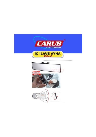 İç Dikiz Ayna İlave Makaslı 240mm Bombe Vakumlu Carub Br0223203