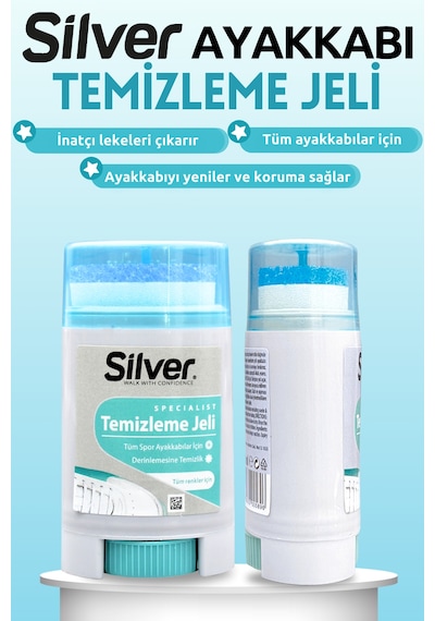 Silver Spor Ayakkabı Temizleme Jeli Deri Ve Sneaker Leke Çıkarıcı Yenile Renksiz
