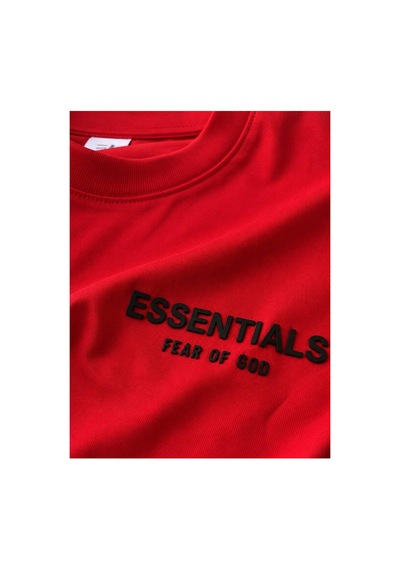 Hzr Wear Erkek Enjeksiyon Baskılı Basic Tişört Bisiklet Yaka Regular Fit %100 Pamuk Kırmızı