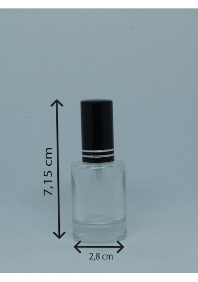 Boş Parfüm ve Kolonya Şişesi 12 ML 10 Adet Boş Metal Siyah Sprey