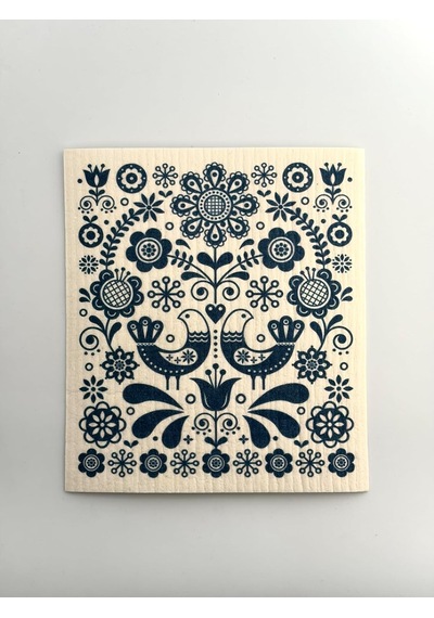 Swedish Dishcloth İsveç Bezi Otantik Desenler 3'lü Paket, Sürdürülebilir, Tekrar Kullanılabilir, Tüm Yüzeylere Uygulanabilir, Makinede Yıkanabilir Belirtilmemiş