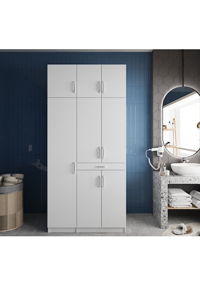 Vita Çamaşır Ve Kurutma Makinesi Dolabı Banyo Dolabı Beyaz