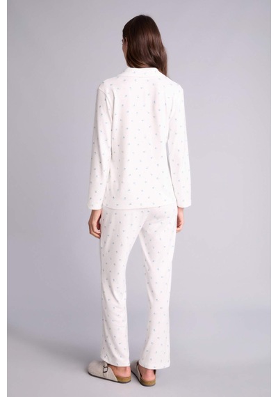 Defacto Çiçekli Pijama Takımı Üst Alt H1801AX26SP