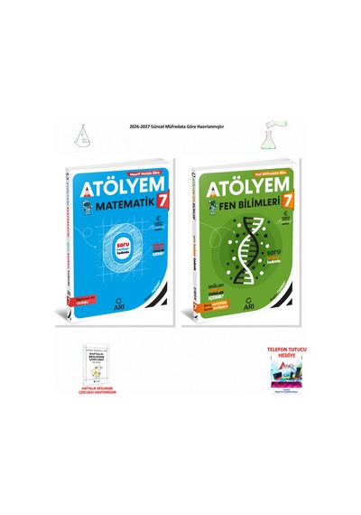 2026-2027 Arı Yayıncılık 7. Sınıf Tüm Dersler 2 Kitap Set Atölyem M-f