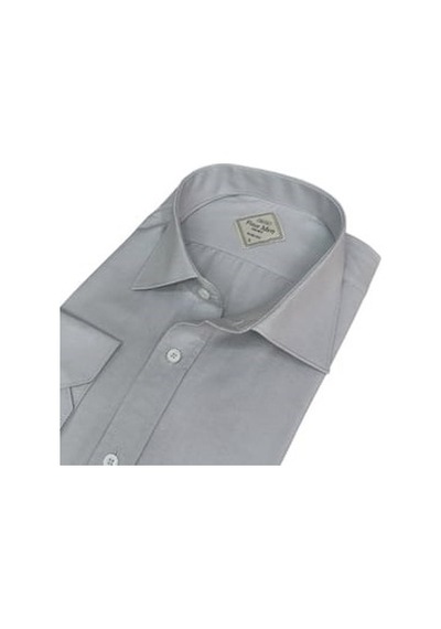 Linen Keten %100 Cotton Uzun Kollu Terletmeyen Gri Gömlek Slim Fit Gri