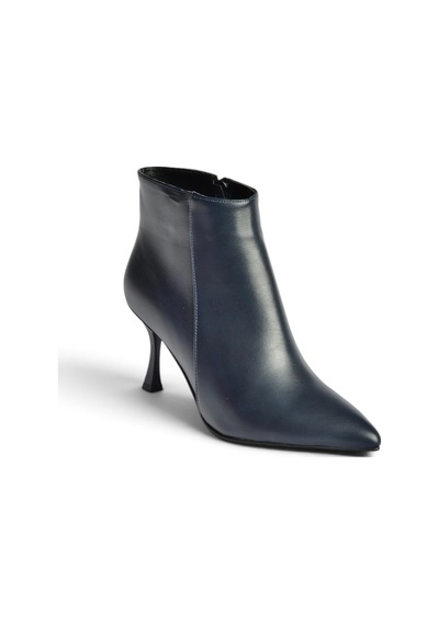 Fox Shoes N282102109 Lacivert İnce Topuklu Sivri Burun Kadın Bot