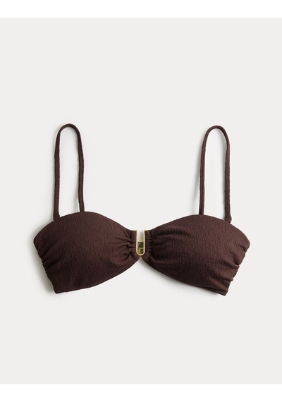 Marks & Spencer Dokulu Bikini Üstü T52000038B Gri