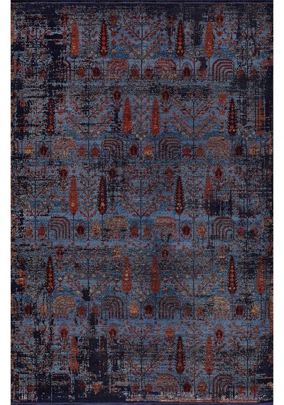 Artemis Halı Bella 06471b Lacivert Terra Bohem Retro Tarz İpek Halı