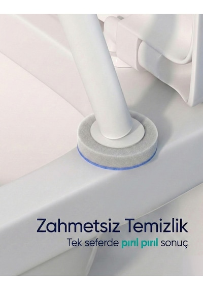 Özel Tuvalet Temizlik Seti - Kullan At - Sünger Başlıklı Temizlik Seti - Süngerli Tuvalet Fırçası Beyaz
