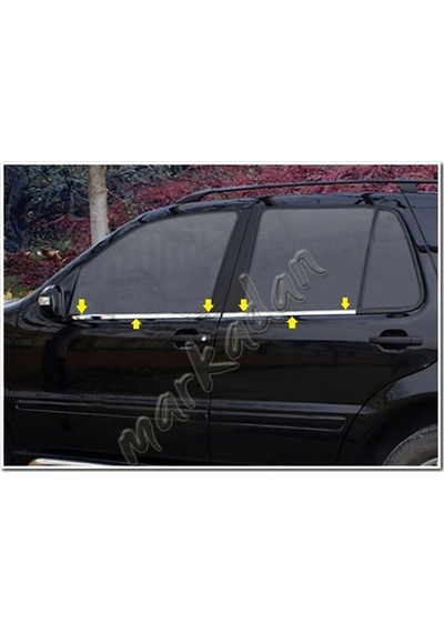 Woc Chrome Mercedes Ml Klasse W163 Krom Cam Çıtası 1998-2005 6 Pa