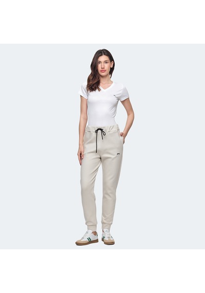 Slazenger VETERAN RBN Kadın Cepli Ekru Eşofman Altı