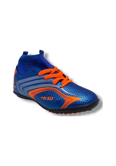 Walked 435-25 Çocuk Çoraplı Halı Saha Krampon Mavi Turuncu 31-35 Mavi 