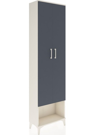 Arges Dolap 5 Raflı 2 Kapaklı 60x30x221 Aytaşı-antrasit Aytaşı
