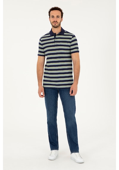 U.S. Polo Assn. Erkek Regular Fit Polo Yaka Lacivert Tişört 50288320-VR033