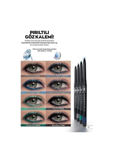 Avon True Colour Glimmerstick Açılıp Kapanabilen Pırıltılı Göz Kalemi Smokey Diamond