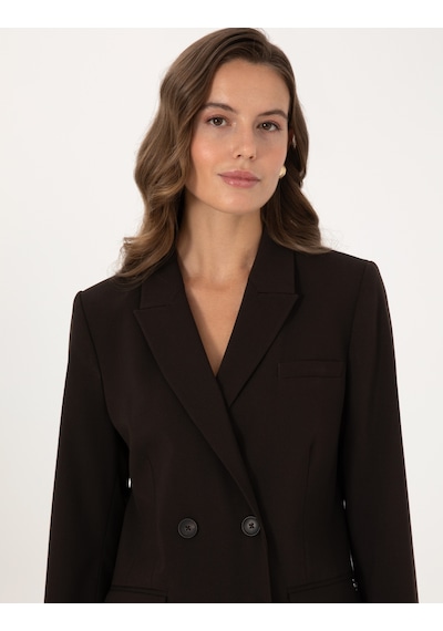 Pierre Cardin Kadın Koyu Kahverengi Ceket 50318351-vr084 Koyu Kahverengi