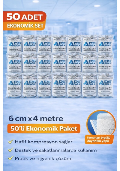 Elastik Sargı Bezi 6cm X 4m 50 Adet