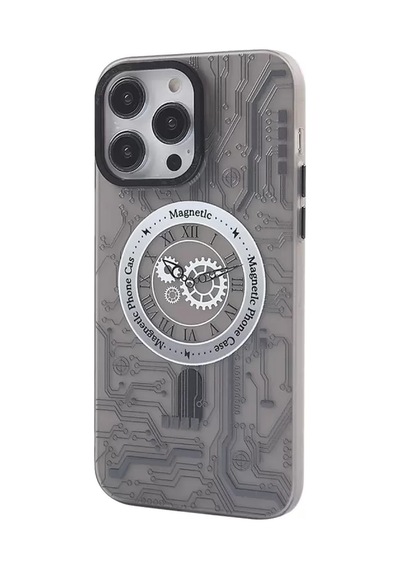 Newface Apple iPhone Uyumlu 14 Pro Max Kılıf Apollo Magneticsafe Desenli Kapak - Apollo Siyah - 1 Diğer