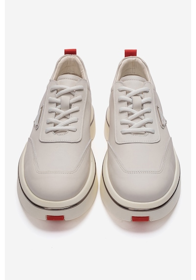 Marcomen Erkek Kalın Tabanlı Sneaker Ayakkabı Gerçek Deri Mc 23136 Beyaz