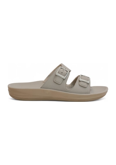 Ceyo 2142-9890 Tam Anatomik Unisex Hac Ve Umre İçin Dikişsiz Terlik Bej