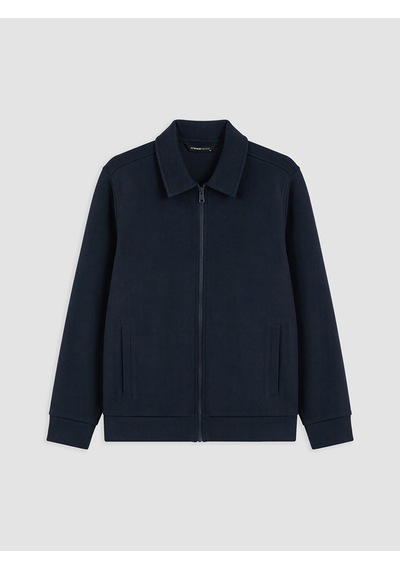 Lcwaıkıkı Classic Lacivert Polo Yaka Erkek Fermuarlı Sweatshirt