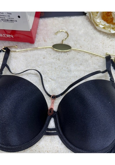 Le Jardin Monica Göğsü Şeritli Mikro Push-up Arkası İp Detaylı Sü Siyah