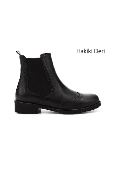 Gönderi(R) Gönderi R Kadın Siyah Kauçuk Taban Hakiki Deri Chelsea Bot Gkzb13448443 Siyah