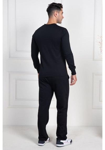 Mecit Pijama Mecit 2763 Erkek Sarı-siyah Pamuklu Büyük Beden Pijama Takımı Sarı