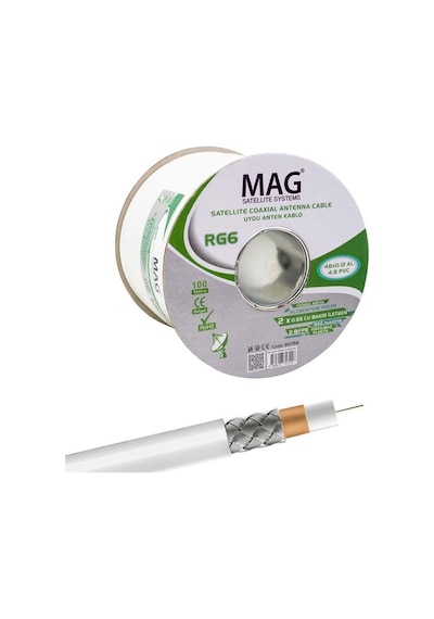 Mag Rg59 Fa Mini Dual Bitişik Kablo 100 Metre