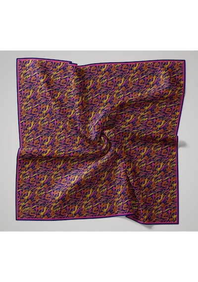 Silk Home Soft Eşarp 73091-04 Lacivert, Turuncu, Sarı, Pembe