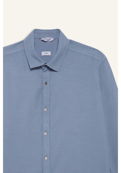 DeFacto Slim Fit Dar Kesim Pamuklu Basic Düz Uzun Kollu Gömlek A4644AX25SPBE299