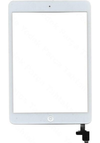 Apple Uyumlu iPad, Mini 2 A1489 Butonlu Dokunmatik Beyaz