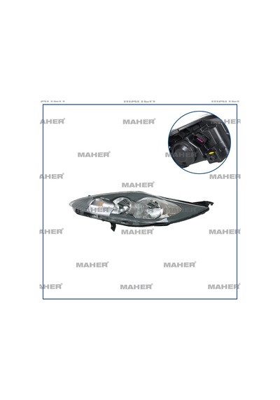 Peugeot 206 1998 Yılında Çıkan Kasa Far Sol Seffaf Oem No:6204s9