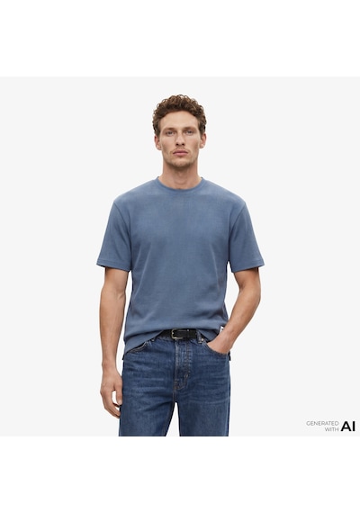 Hugo Boss Cotton Terry Erkek Mavi T-shirt 50534434 545591