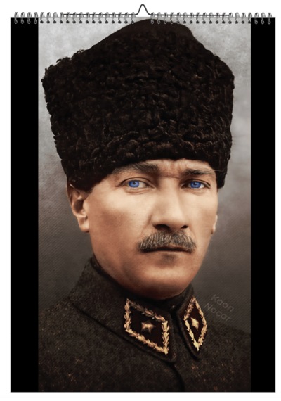 Mustafa Kemal Atatürk Fotoğraf Kağıdına Baskılı Poster Spiralli Ve Askılı 6 Sayfa
