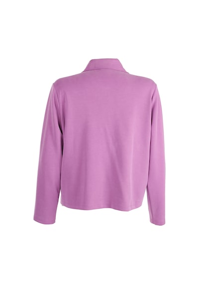 U.s. Polo Assn. Minimalist Crop Sweatshirt - Uzun Kol - Günlük Mor