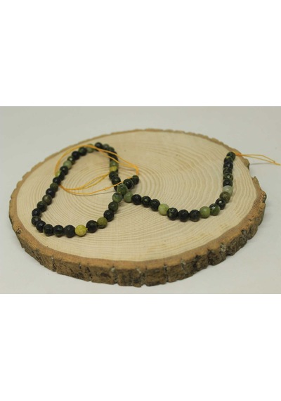 Peridot (Zebercet) Taşı Koyu Renk Faset Kesim Yarım Dizi 6 MM (23160) 18 CM Kırmızı