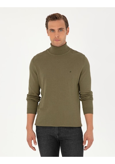 Pierre Cardin Erkek Koyu Haki Kazak /triko 50296602-vr111 Koyu Haki