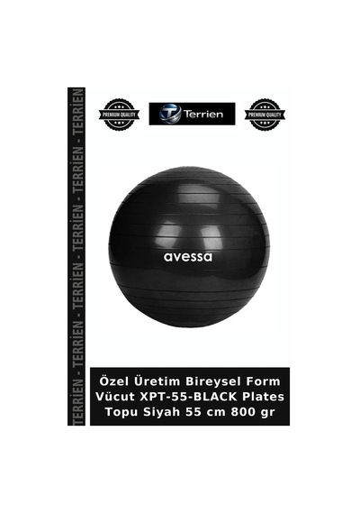 Özel Üretim Bireysel Form Vücut Xpt-55-black Plates Topu Siyah 55 Cm 800 Gr