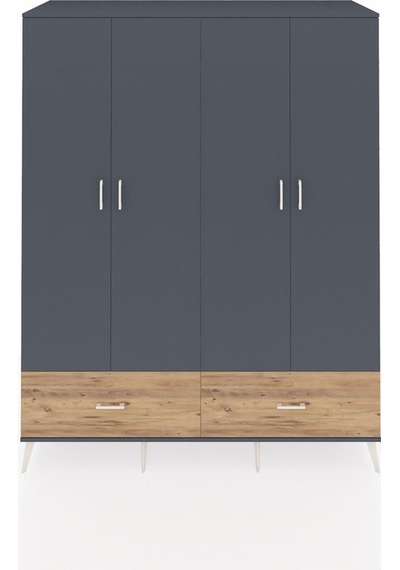 Kronos Gardrop 6 Raflı 2 Çekmeceli 2 Askılı 176x59x221 Antrasit-antrasit/çam Antrasit/çam Kronos Gardrop 6 Raflı 2 Çekmeceli 2 Askılı 176x59x221 Antrasit-antrasit/çam Antrasit/çam