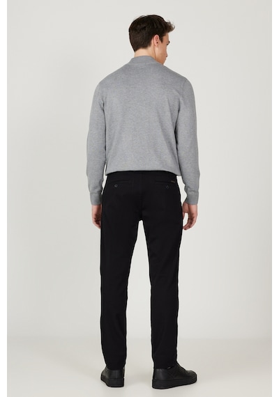 AC&Co / Altınyıldız Classics Erkek Siyah Slim Fit Dar Kesim Pamuklu Esnek Chino Pantolon Siyah AC&Co / Altınyıldız Classics Erkek Siyah Slim Fit Dar Kesim Pamuklu Esnek Chino Pantolon Siyah