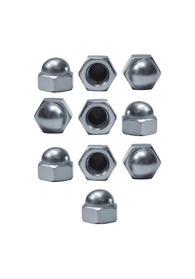 M10 Kör Somun Galvanizli Çelik Beyaz 10 Adet M10