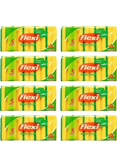 Flexi Oluklu Bulaşık Süngeri 5 Li X 8 Adet