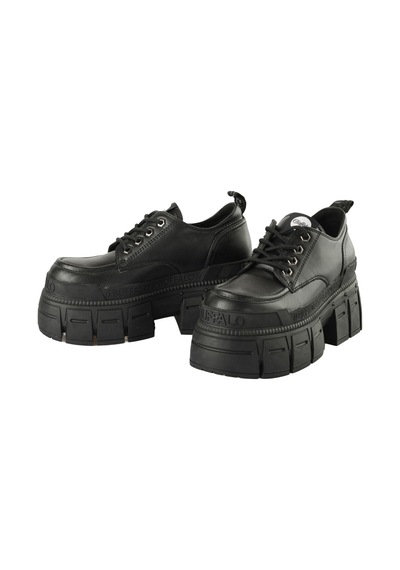 Oxford Klasik Kadın 1622349 Buffalo Gospher Lace Up Cs - Vegan Nappa - Black Siyah